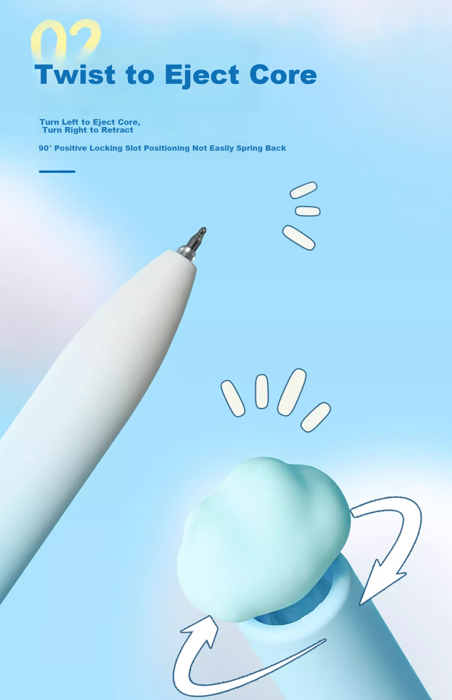 LOPET Cloud Gel Pen, Quick-Drying, High Aesthetic Value, Exam Pen for Students, 0.5mm Black Pen, Smooth Writing for Middle School Students, Black Ink Pen, Signature Pen, Ballpoint Pen, 4 Pcs LT-1397 5