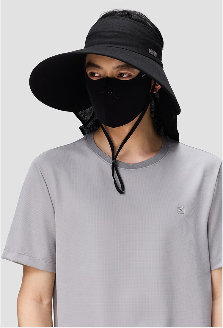 JIUMU Linen Sun Protection Hat, Men's Sun Hat, Sun Visor, Summer Hat, Face-Covering Cap, Neck-Protecting UV-Resistant Hat 14