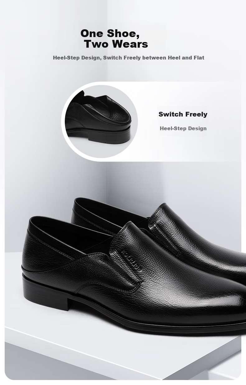 Goldlion Men's Business Leather Shoes, Spring Style, Soft And Durable Loafers, G521510038AAB, Black, Size 41 4