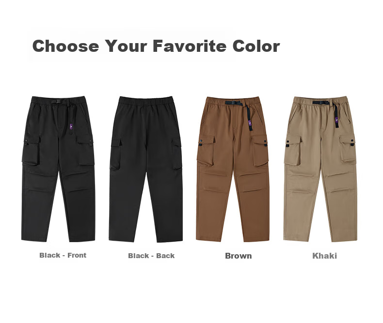 CAMEL Men's Cargo Pants, Wide-Leg Style, Wang Junkai's Same Style, Spring And Summer Soft Shell Straight-Leg Casual Trousers M14CAWI644 28