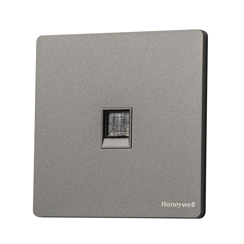 Honeywell Ultra-Thin Matte Frameless Switch Socket Panel Computer Socket (Category 6) Network Plug T3 Cloud Mist Gray