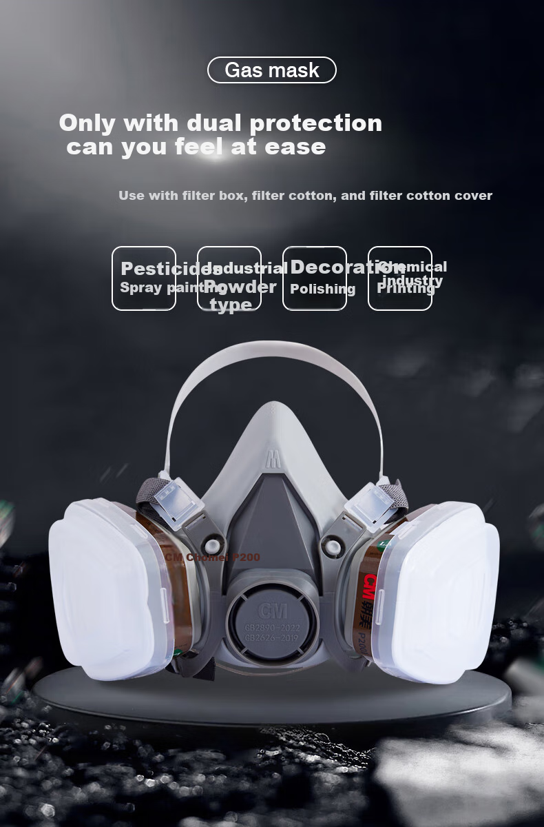 CM Gas Mask Accessories P2001 Model A1 Filter Cartridge Anti-Toxic Gas And Organic Vapor Protection for Chemical And Paint Spraying, No. 3 Filter Cartridge Special (1 Bag Contains 2 Pieces) 1