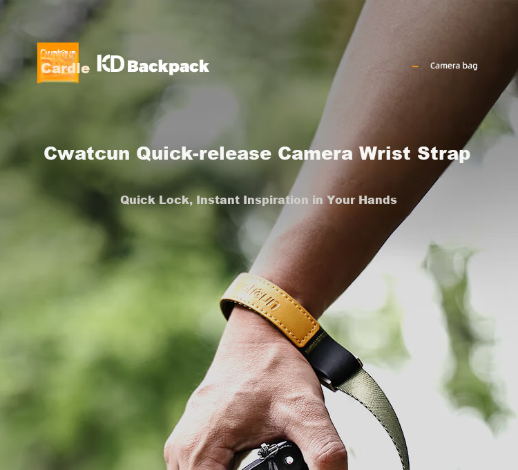 CWATCUN Camera Wrist Strap with Magnetic Quick Release Buckle, Compatible with Sony, Fuji, Canon, Niko 1