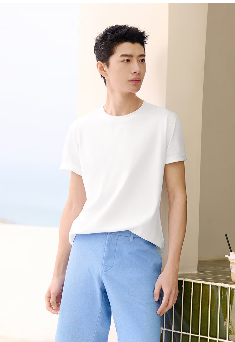 Semir Cool-Touch T-Shirt | Men's Short Sleeve T-Shirt, Moisture-Wicking, Quick-Drying, Antibacterial White T-Shirt, Versatile Summer Top, Heat-Resistant 109325100101 7