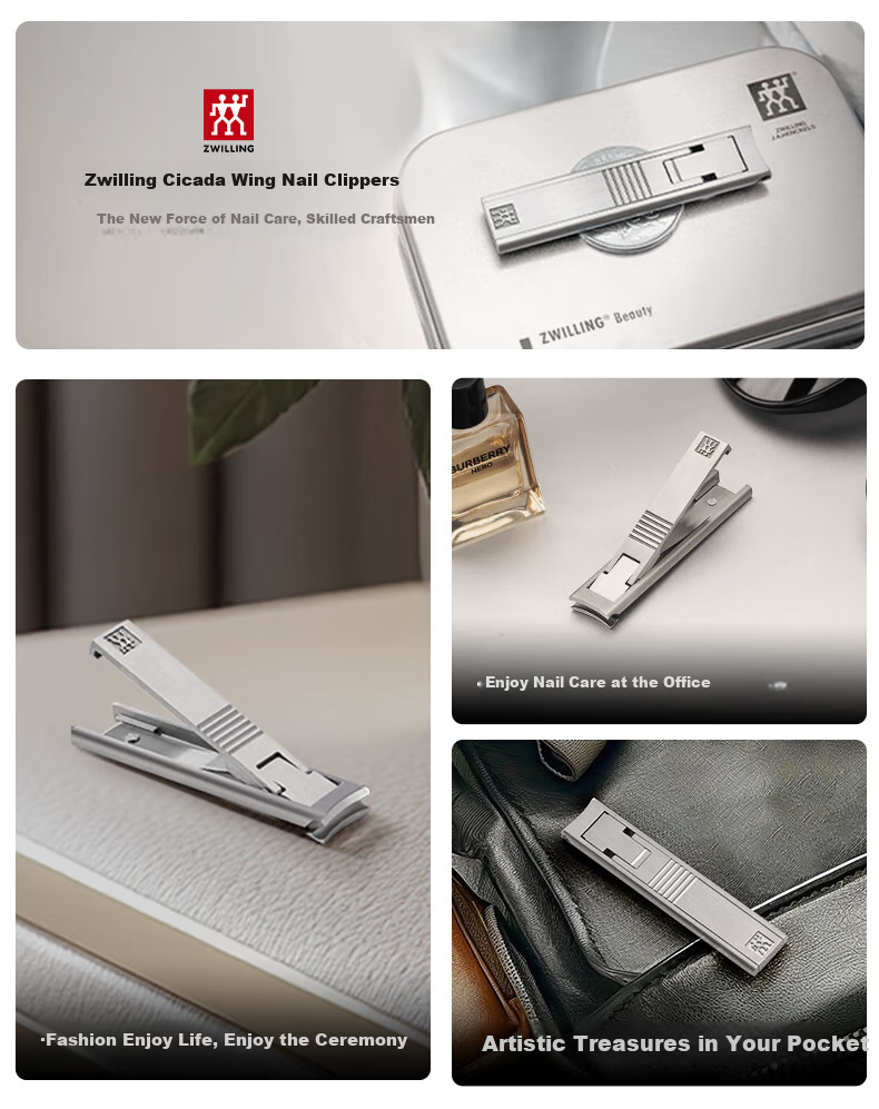ZWILLING German Nail Clipper, Anti-Splash, Quiet Operation, Portable, Ultra-Thin, Chrysanthemum Wing Design, Original Mid-Autumn Festival Gift 3