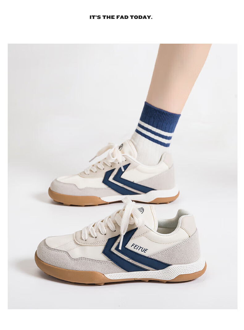 Feiyue Official Women's Shoes, Dexun Shoes for Women, New Summer 2026 Style, Versatile Casual Thick-Soled Shoes for Women, Beige Gray, Size 39 12