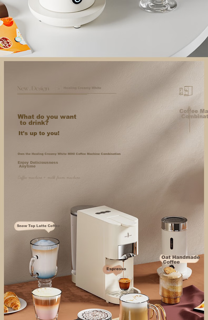 STELANG ST-550S-C Capsule Coffee Machine Fully Automatic Home Small Milk Frothing Capsule Brewer 14