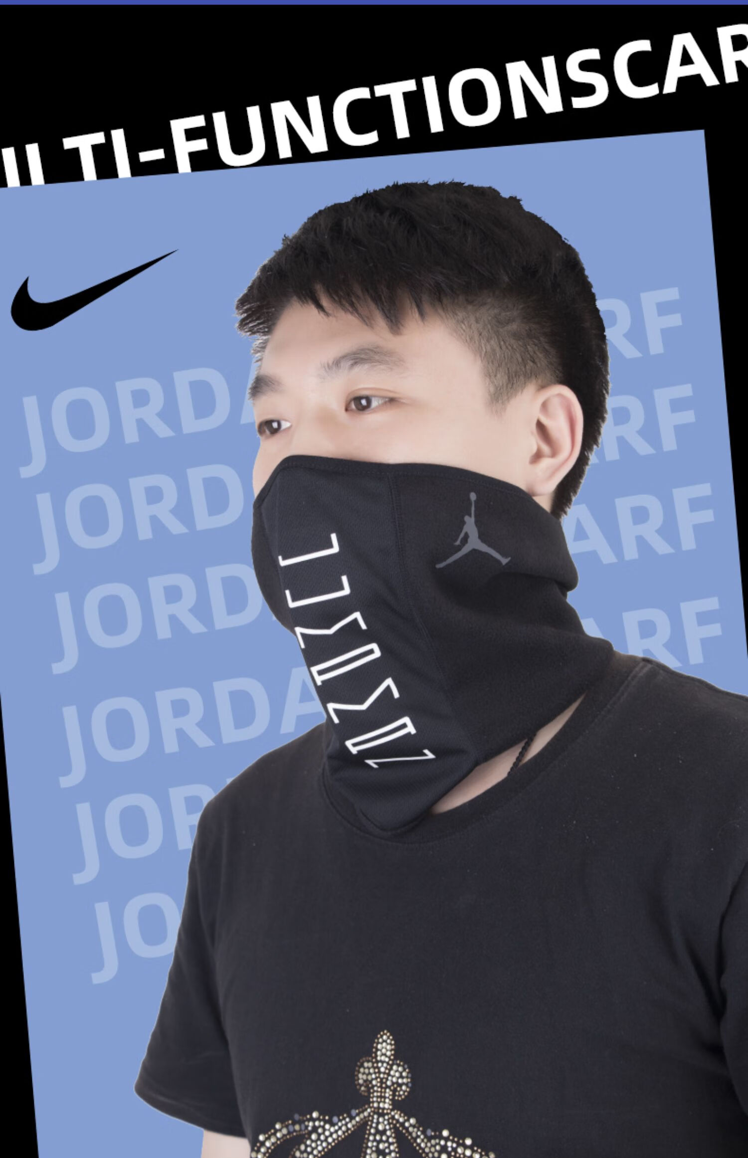 NIKE Sports Neck Warmer Cycling Climbing Face Mask Running Windproof Scarf Neck Protector NRA14458LX 4
