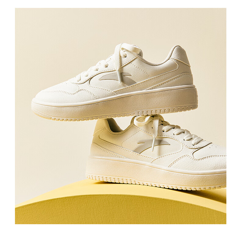 Anta Light Step V2 Women's Sneakers Summer Breathable Casual Couple Simple White Shoes Soft Sole Comfortable Thick Sole Height Increasing Shoes 21