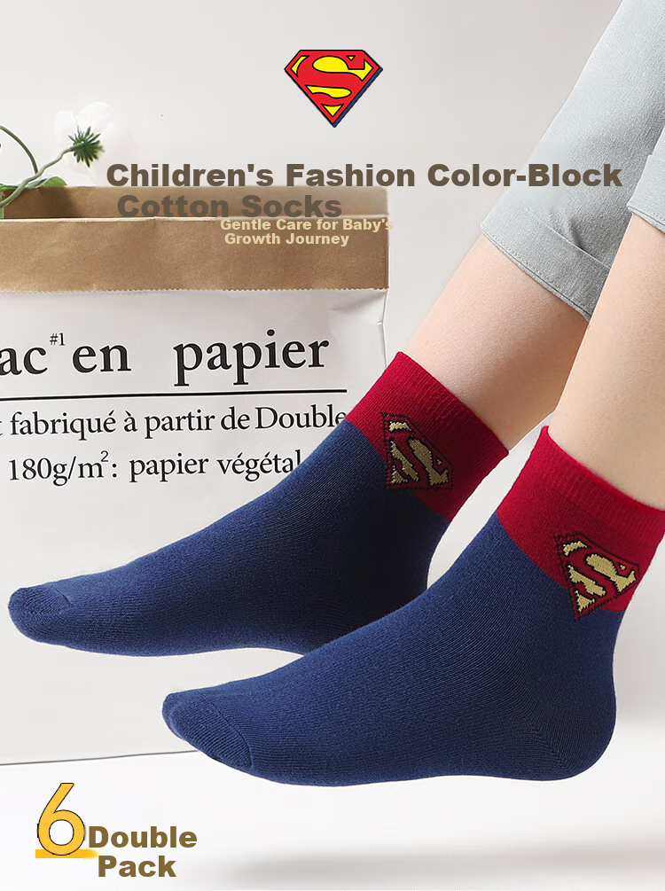 LangSha Children's Socks for Boys, Spring And Summer Cotton Socks, Comfortable Breathable Casual Sports Socks for Boys, Small to Big Kids Mid-Calf Socks 1