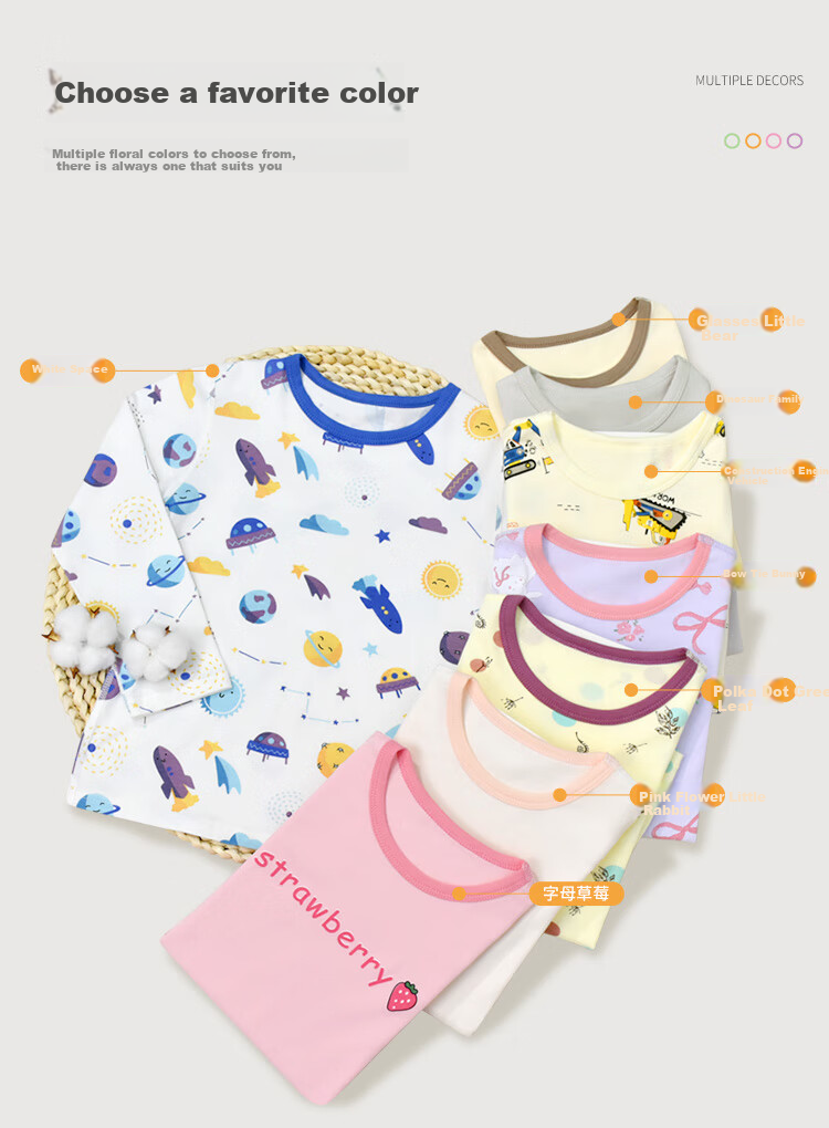 YUZHAOLIN Children's Thermal Underwear Set, Boys And Girls Cotton Pajamas Base Layer Autumn Clothes And Pants Set, Deer Pattern, Size 150 9