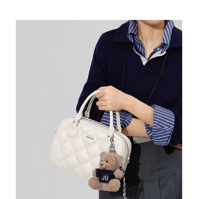 JUST STAR Celebrity-Style Bowling Bag, Women's Handbag, 2026 New Luxury Shoulder Crossbody Boston Tote Bag, Birthday Gift 11