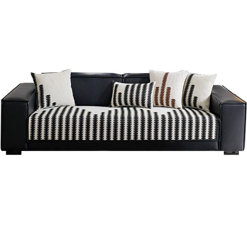 Wuyinliangpin Premium Sofa Cover, All-Season Use, Non-Slip, for Leather Sofas, Classic Style, 90*240cm