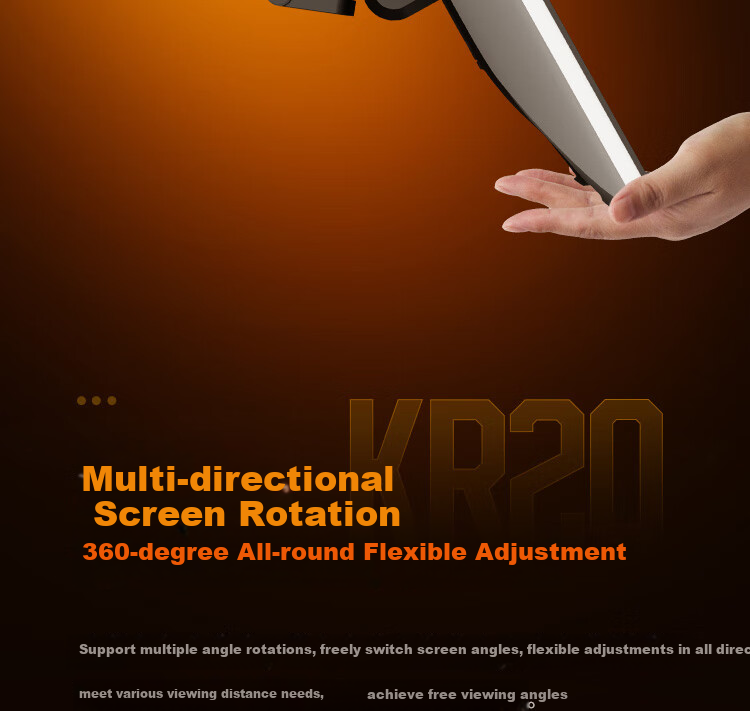 HKC Monitor Arm Mechanical Spring Bracket Display Stand Computer Mount Desk Clamp Screen Riser 10KG Load Capacity Compatible with 22-32 Inch Warm Bronze KR71 14