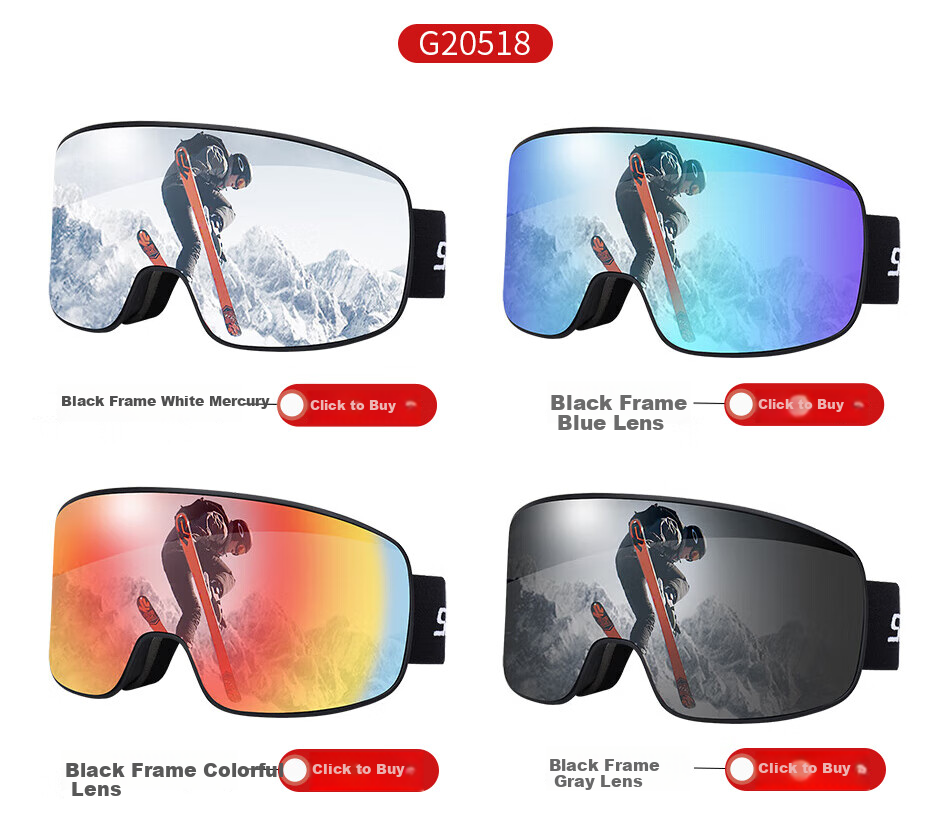 SooGree Ski Goggles for Adults, Anti-Fog Ski Glasses for Men And Women, Double-Layer Wearable with Prescription Lenses, Skiing Equipment for Mountaineering 13