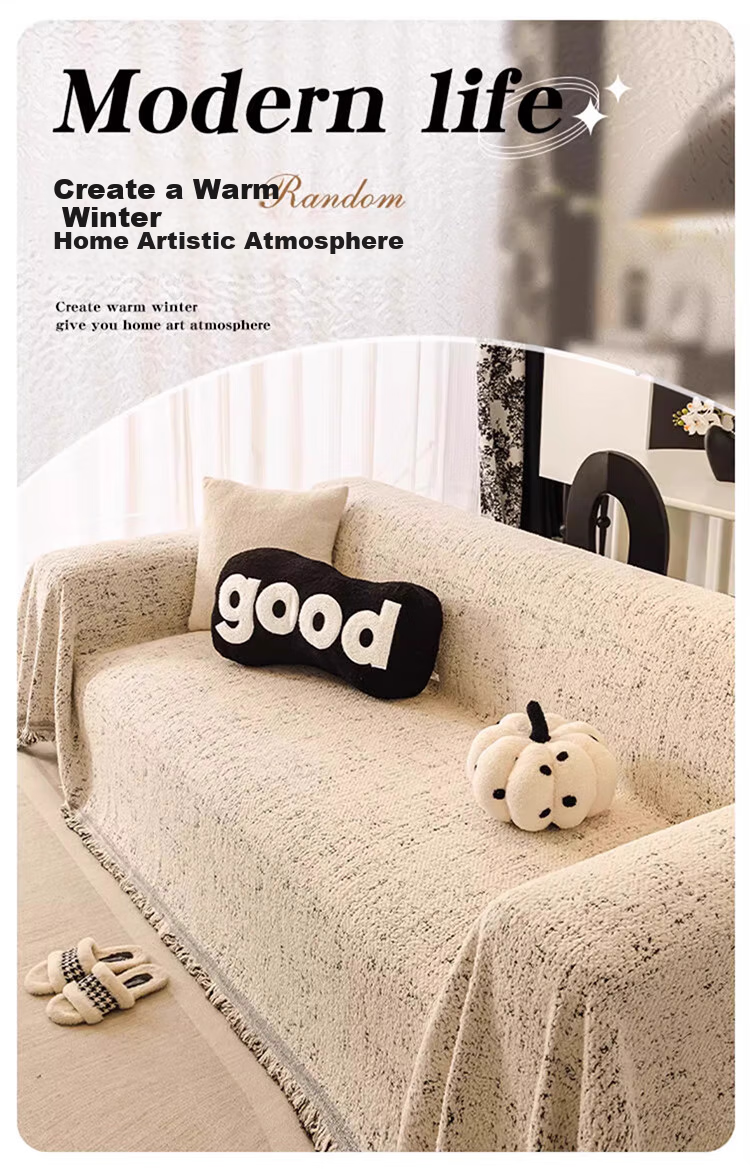 AVIVI Chenille Sofa Cover, All-Season Non-Slip Sofa Pad, Full Coverage Throw Blanket, 180*300 Cm, Starry Sky Patter 1