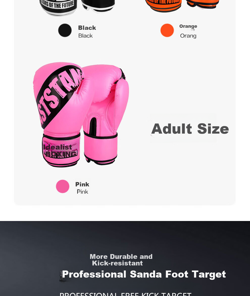 LASTSTAND Children's Boxing Gloves Set, Parent-Child Combination, Adult Women And Teenage Sanda Fighting Boxing Gloves, Foot Target Shield, Punching Target 9