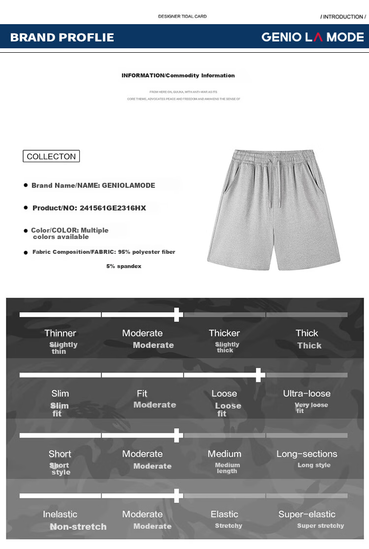GENIOLAMODE Men's Shorts, Ice Silk Thin Casual Versatile Mid-Length Pants, Loose Breathable Trendy Cool Five-Point Shorts for Me 2