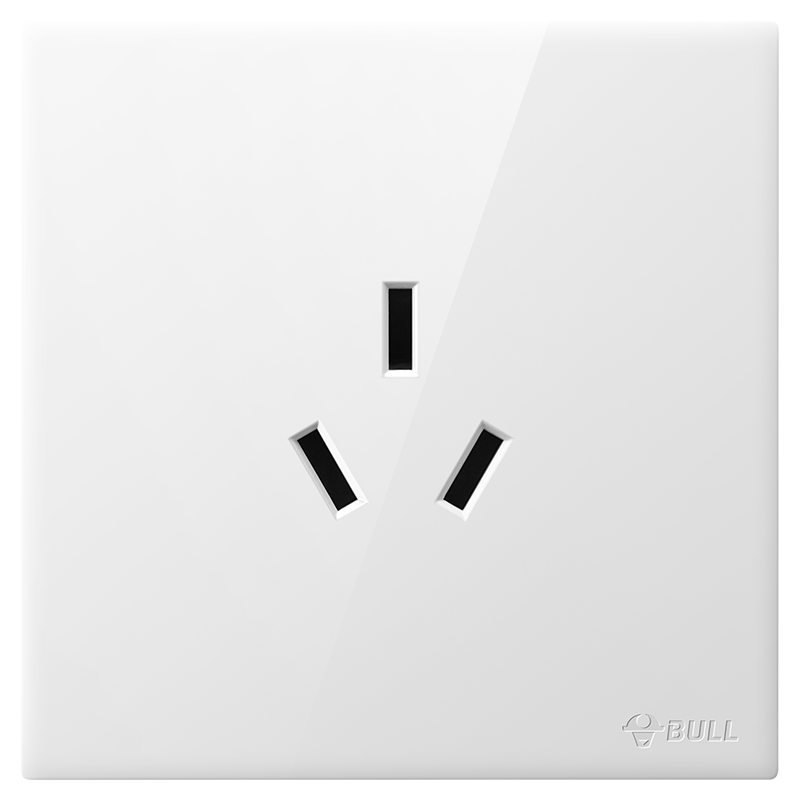 BULL G60 Series Three-Prong 16A Air Conditioner Socket Ultra-Thin Panel G60Z104 Glossy White