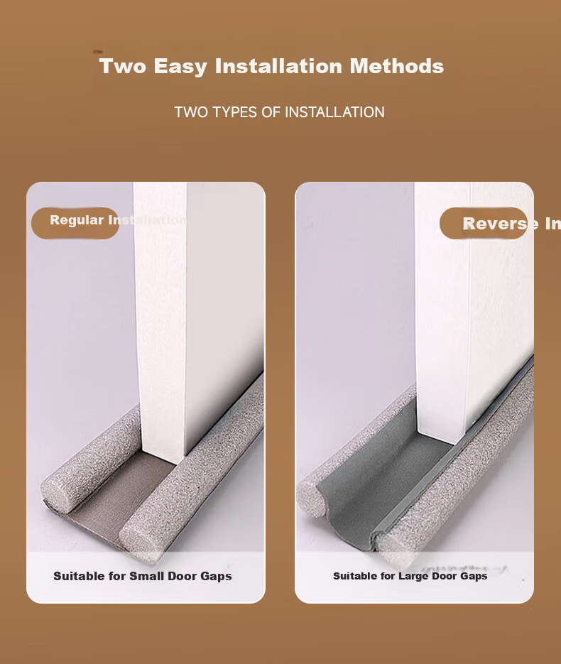 FESETE Door Bottom Gap Sealing Strip, for Doors And Windows, Glass Doors, Gaps, Drafts, Soundproofing, Wind Blocking, Anti-Wind Rubber Strip 10