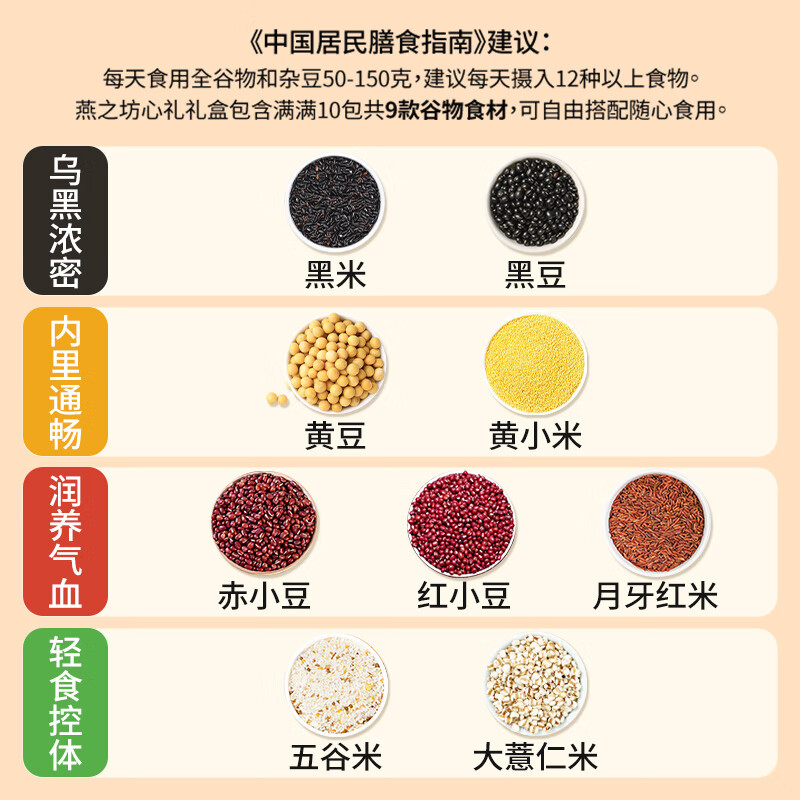燕之坊心礼10种杂粮粗粮节日节礼盒企业团购福利父母长辈送礼8.41斤