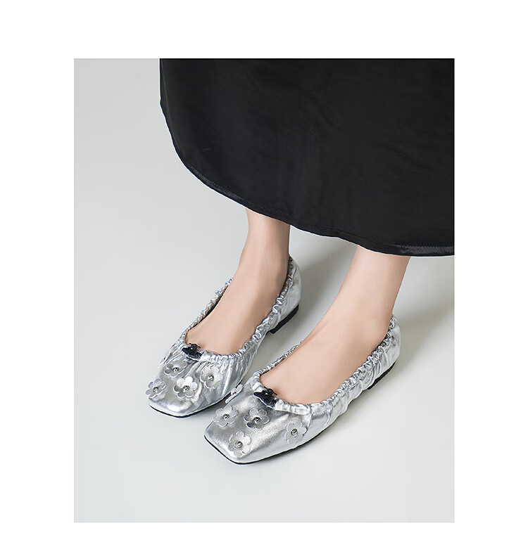Le Saunda [Huahua Gongzhu] Fashion Lightweight Comfortable Patent Leather Flats Women's Shoes 15901, Tile Black, BKP, 37 1