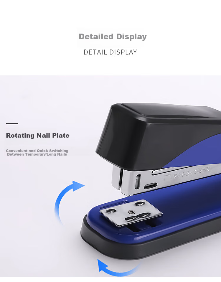 SUNWOOD Efficiency King Series, 25-Page Rotatable Stapler, Compatible with 24/6 Staples, Black, P414 5
