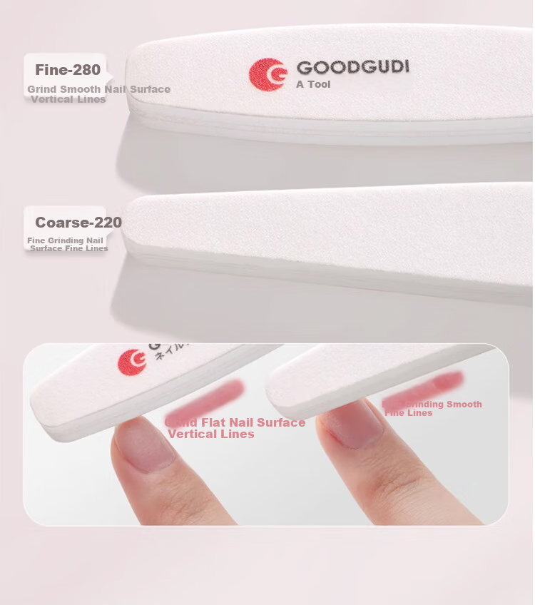Goood 3 Double-Sided Nail File Sanding Strips for Manicure, Professional Nail Salon Polishing And Filing Tool Set 23