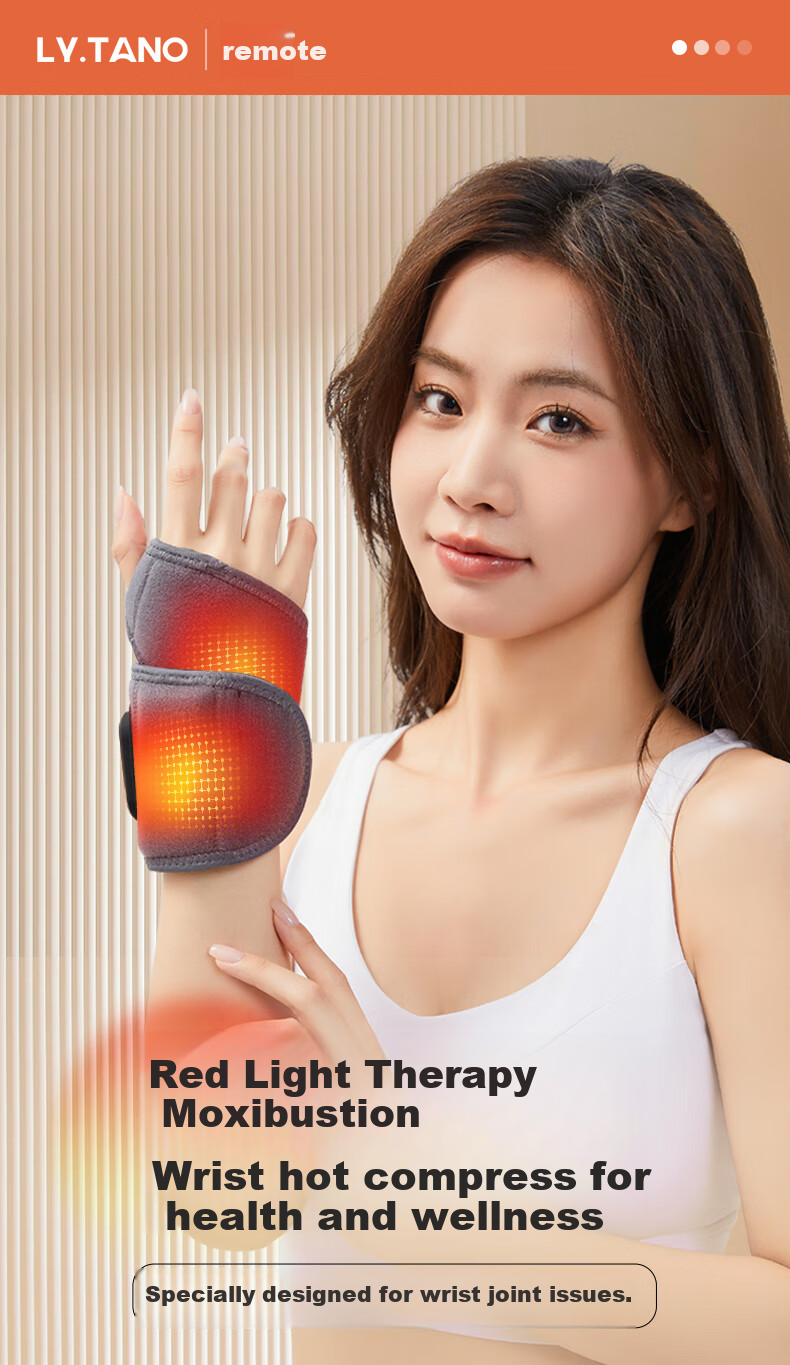 Liaoyuan [Red Light Heat Therapy] Electric Heating Wrist Guard, Tendonitis Heat Therapy Wrist Sleeve, TFCC Wrist Massager, Mid-Autumn Festival Gift 1