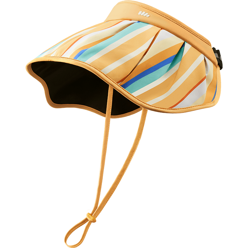 Beneunder Kids Sun Protection Hat Sunshade Cap Open Top Hat Unisex Black Coated Shell Hat BM552 Sweet Orange Mint 50-54cm