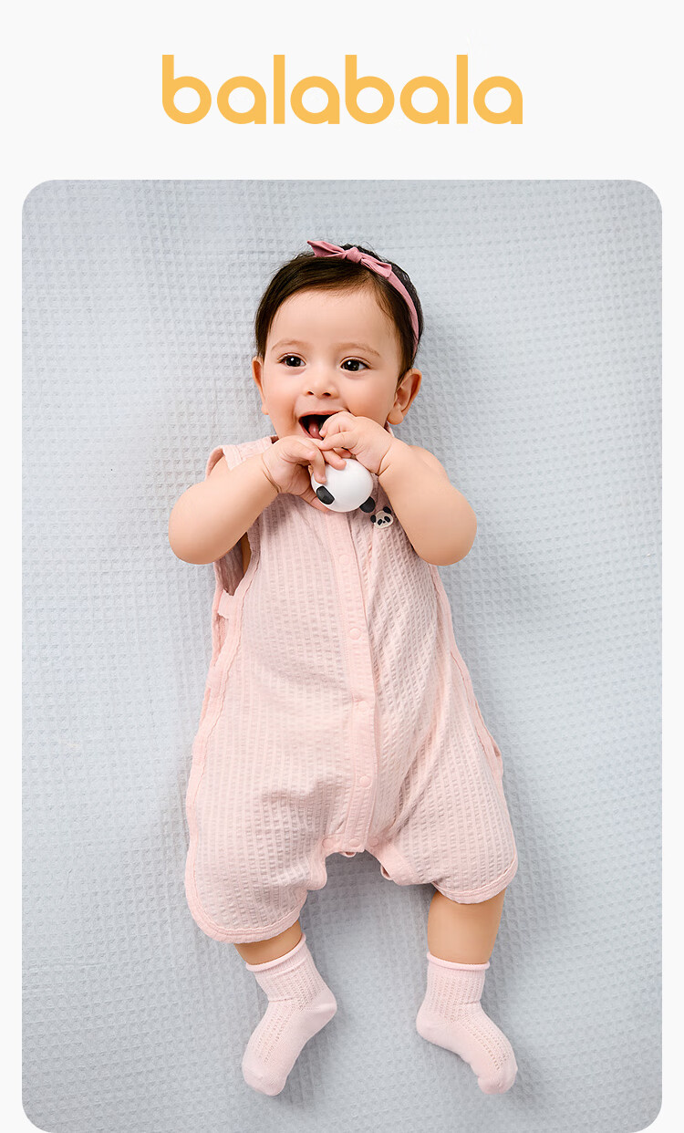 BALABALA Newborn Baby Romper Bodysuit Jumpsuit 2025 Summer Two-Piece Set Fresh Cute 209225133203 1