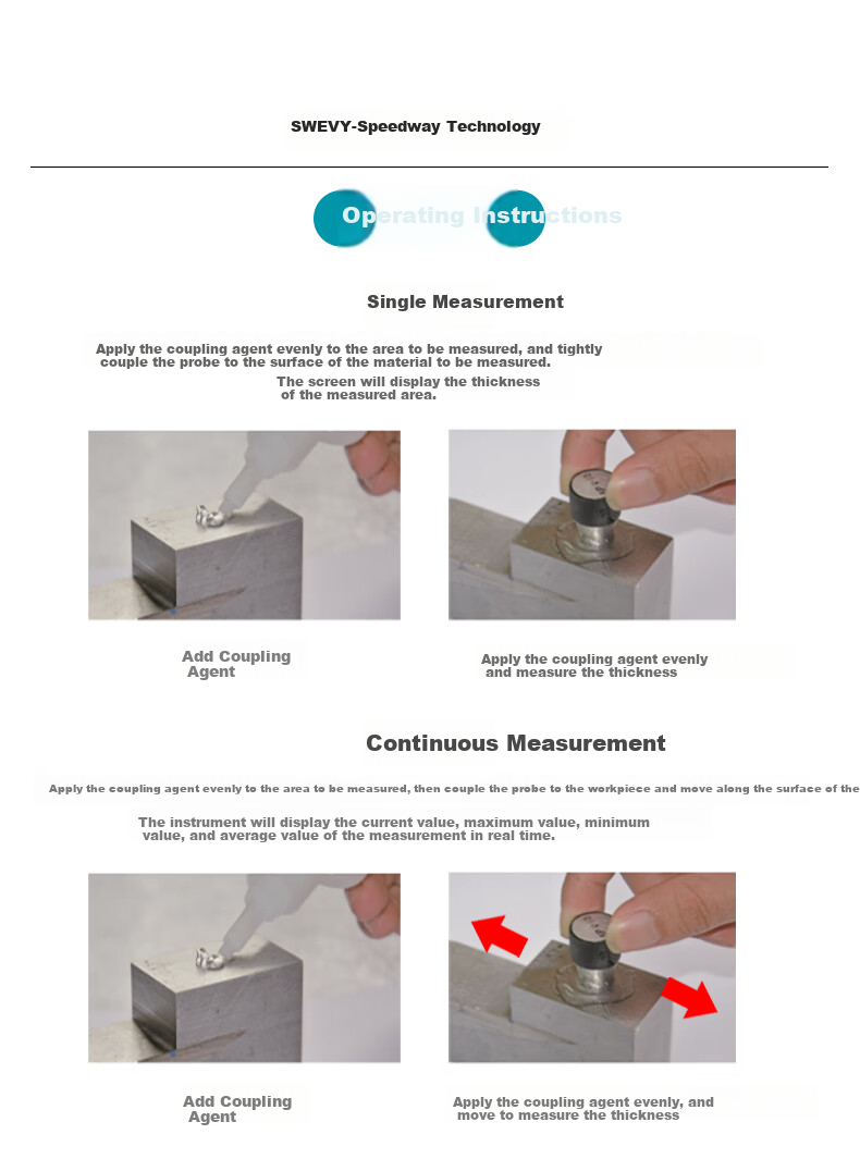 Suwei Ultrasonic Thickness Gauge High Precision Steel Plate Metal Thickness Meter Wall Thickness Measurement SW756 12