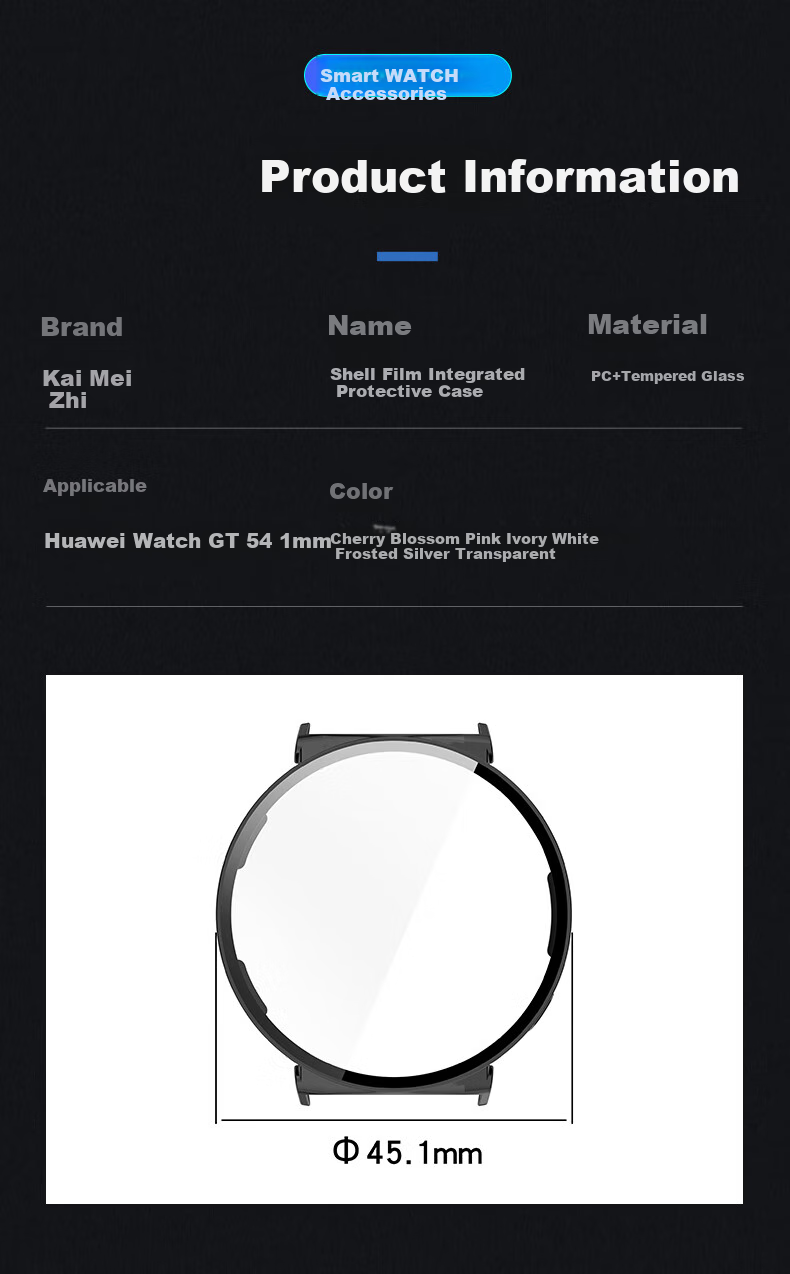 KMaxAI Compatible with Huawei Watch GT5 41mm Protective Case + Screen Protector Combo Full Coverage Watch Case & Dial Cover, Anti-Fingerprint Anti-Drop TPU Soft Shell, Transparent 8