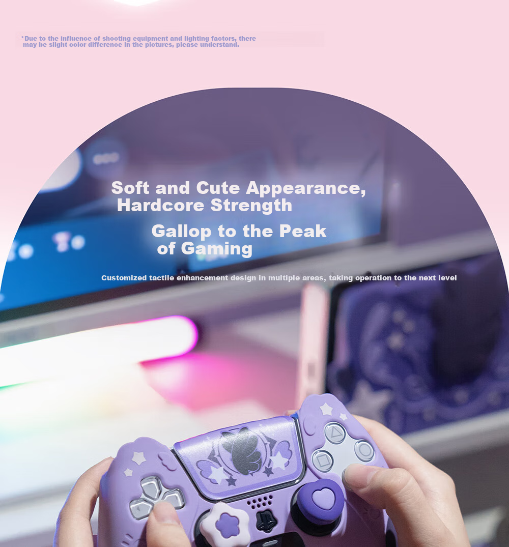 Jixiang PS5 Controller Case, Star Wars Controller Protective Cover - Dark Edition, Game Controller Silicone Case, Cute Cartoon Design for Girls, Full Coverage, Soft Shockproof, Waterproof, Dustproof Controller Case 10
