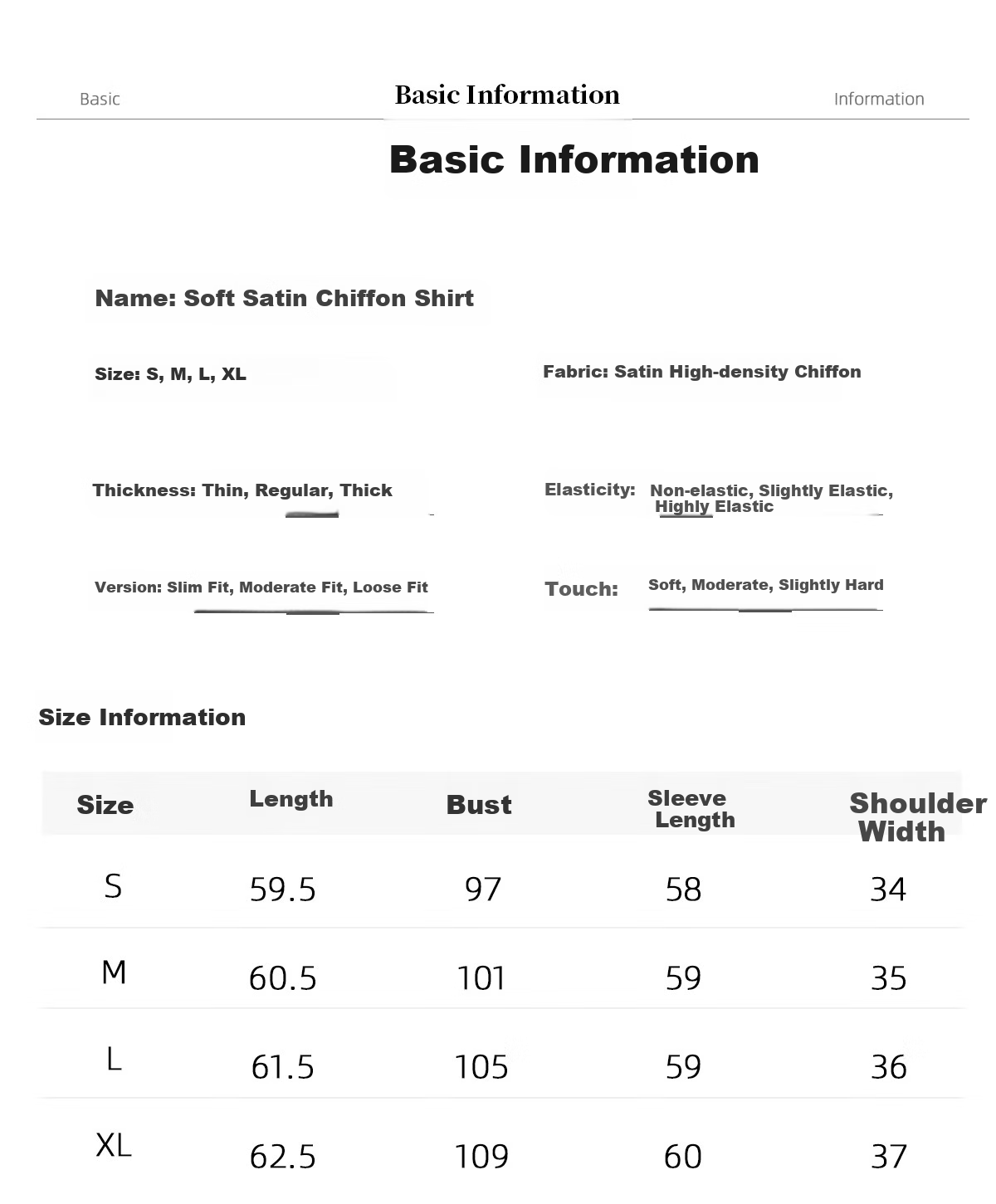 Chushen Long-Sleeve Satin Blouse for Women, Stylish Professional Commute Casual White Shirt S43S002 Size M 10