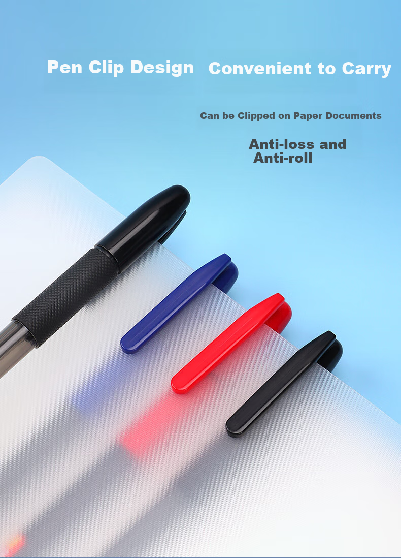 BAOKE B82 Ballpoint Pen, Medium Oil Pen, 1.0mm Bullet Tip, for Students And Office Use, Original Pen, Bill Pen, Red, 12 Pens/box 4