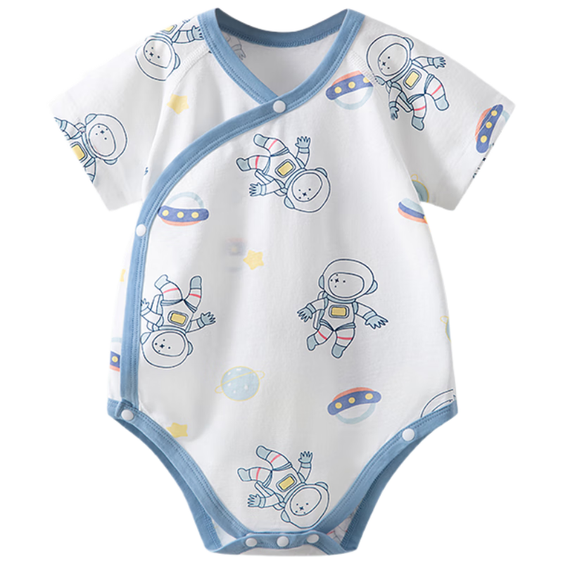 Beitaisi Baby Romper Summer Infant Clothes Short Sleeve Belly Protection Pajamas for Boys And Girls Newborn Pure Cotton Onesie