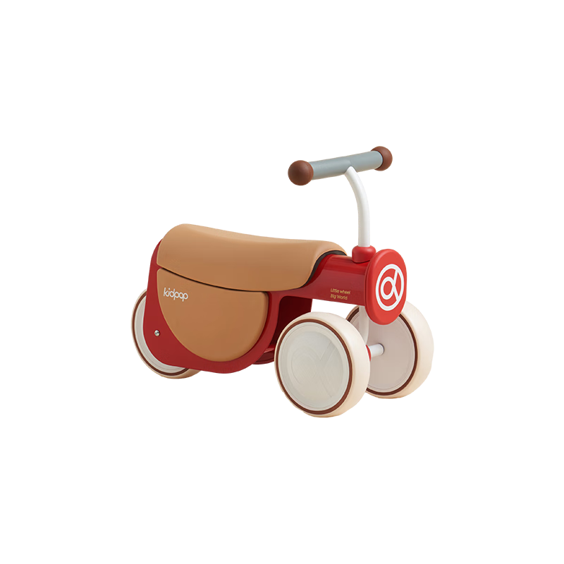 Kidpop Children's Balance Bike, Baby Walker for Ages 1-3, Two-In Gliding And Walking Bike, Infant First Birthday Gift, Energetic Red