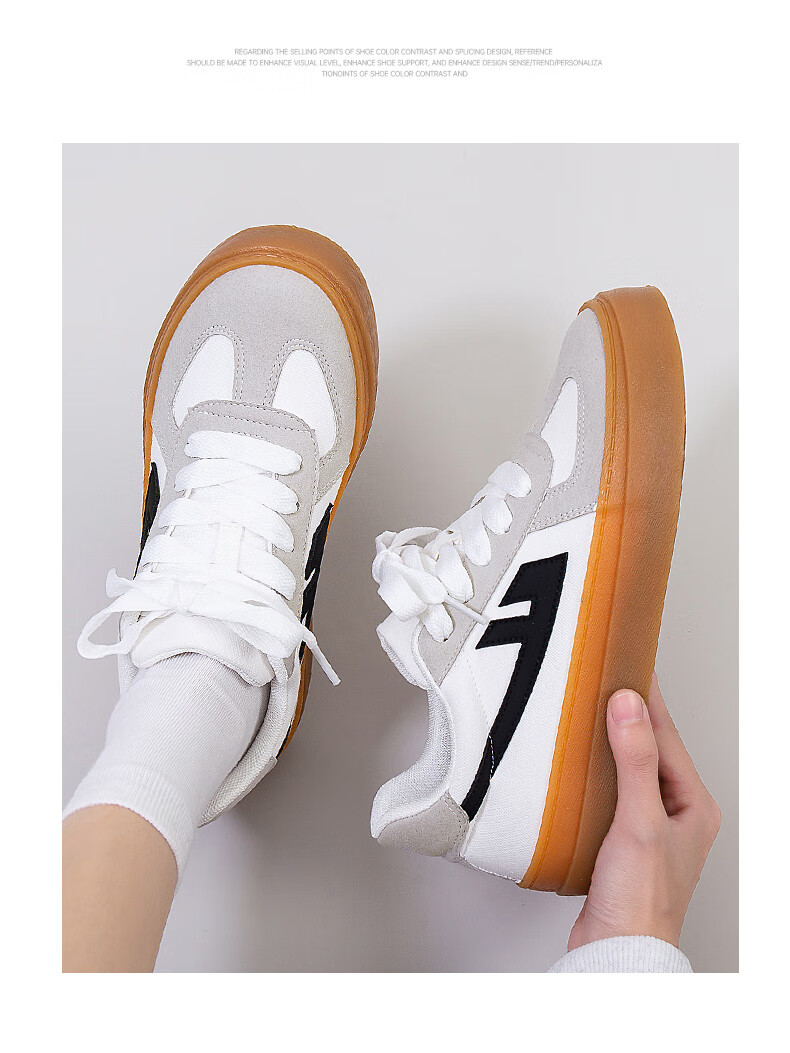 Huili Official Women's Shoes, Spring Sneakers for Women, 2026 New Style Simple Versatile Dexun Shoes for Women, Black And White, Size 35 6