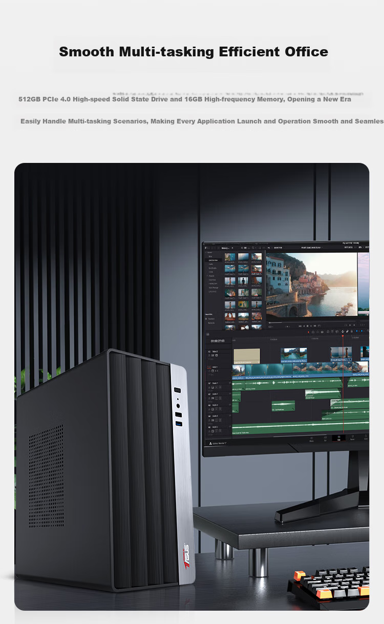 AMD & MSI Creator (Ryzen R5-5650GE, 8GB RAM, 256GB SSD, Business Keyboard And Mouse) Designer Office Desktop Computer, 5600G Motherboard 2