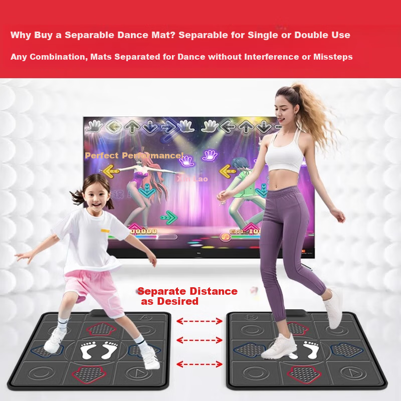 HongTai Wireless Dance Mat, Home Use Motion Sensor Camera, Game Console Detachable Dance Machine, Children's Toy, Birthday Gift