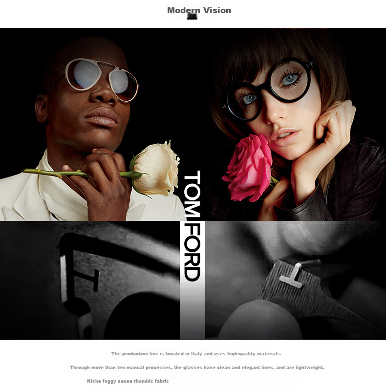 TOM FORD Eyeglass Frames for Men And Women, Optical Frames, Business Lightweight Anti-Blue Light Lenses, Glasses with Prescription Lenses, Eyeglass Frames TF5635 14