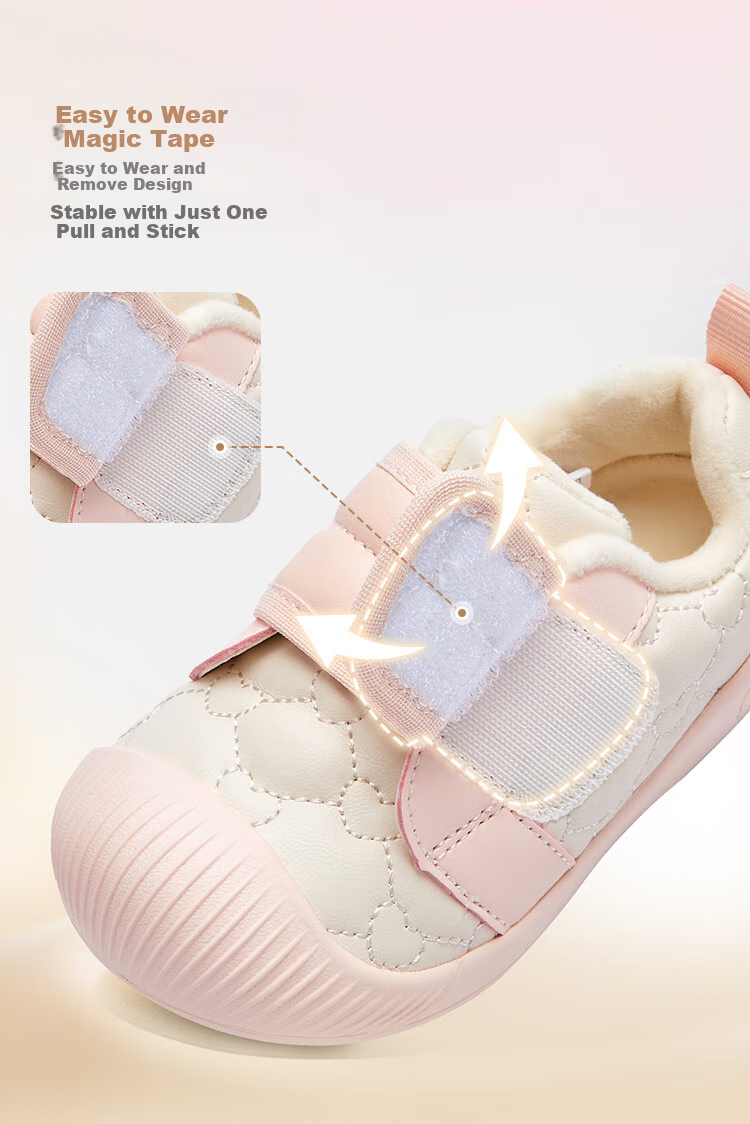 BALABALA Toddler Shoes, Baby Shoes for Boys And Girls, Autumn And Winter Fleece-Lined Shoes, Non-Slip 9