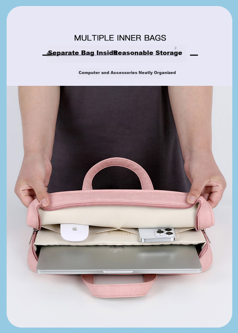 BRINCH Laptop Bag Handheld 13/14 Inch Notebook Computer Bag for Women, Suitable for Apple Xiaomi Huawei Business Handbag 7