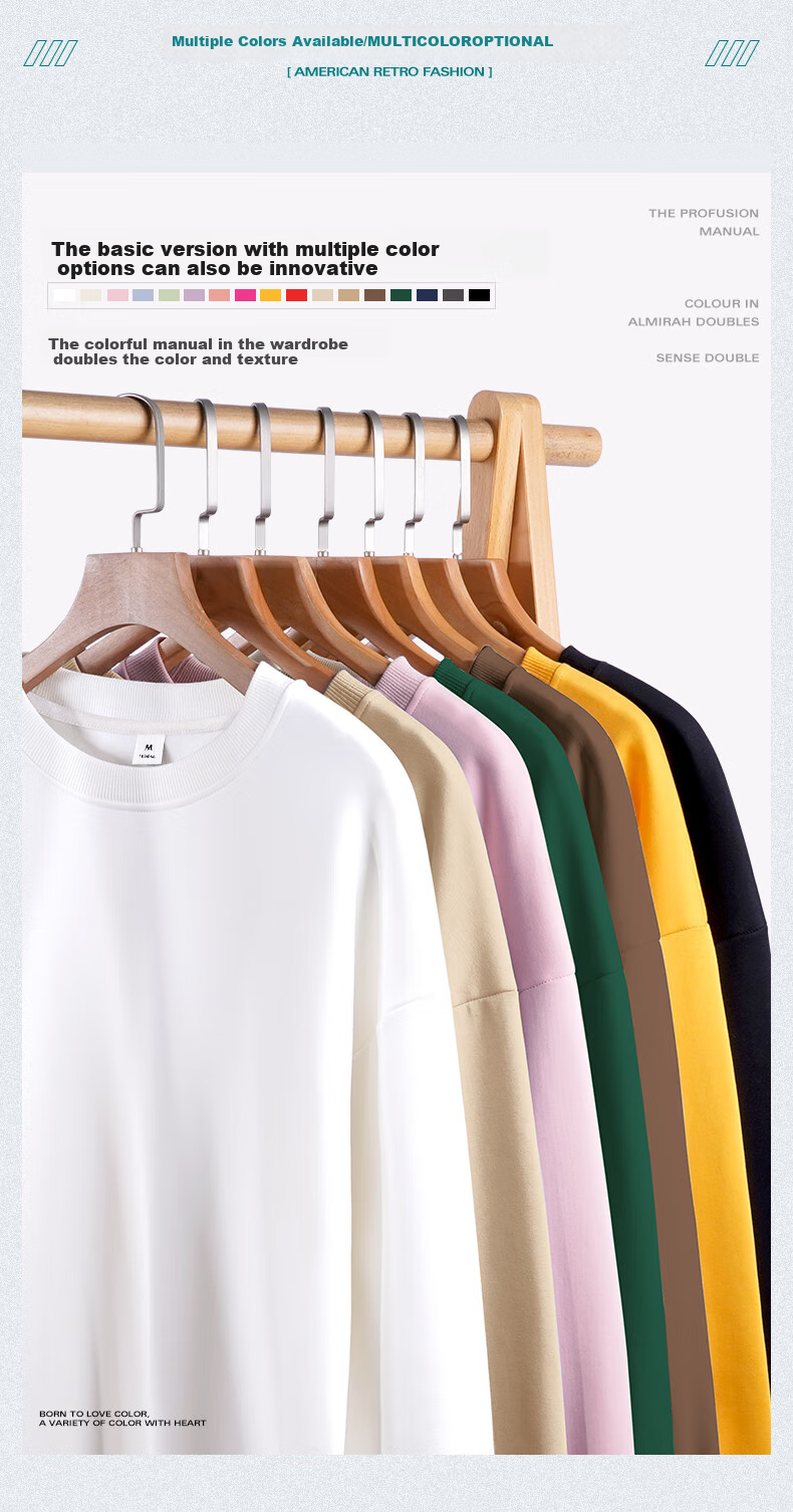 Jeanswest Women's Sweatshirt, New Spring 2025 Style, Round Neck Casual Versatile Jacket, Slimming Simple Loose Fit, Couple's Top 4