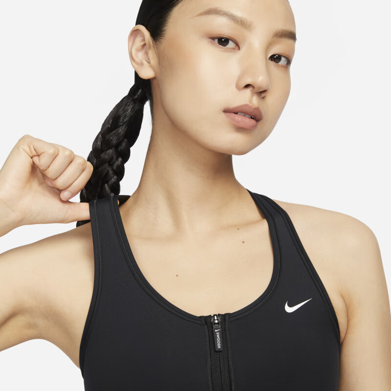 NIKE Women's Sports Bra AS W NK DF SWOOSH Sportswear FN2732-010, Black, Size M 5