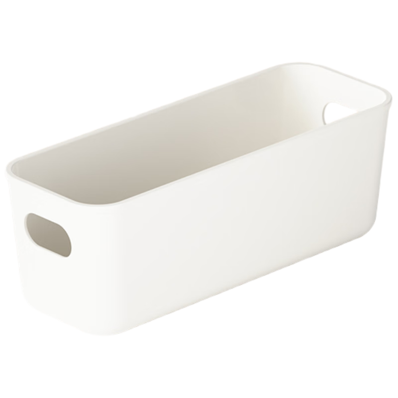 Baicaoyuan Storage Box Desktop Organizer Kitchen Toy Storage Box Office Wardrobe Miscellaneous Bathroom Organizer Basket Narrow Open-Top