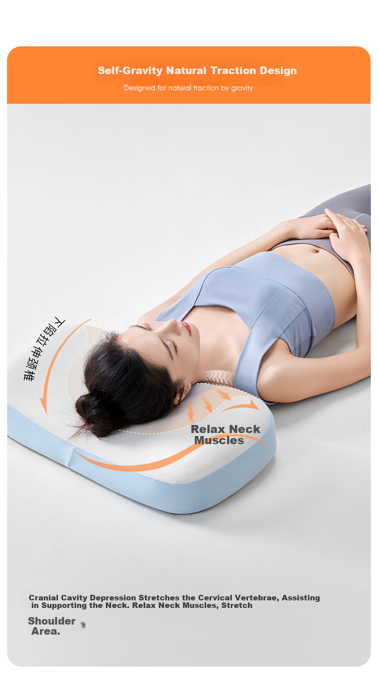 Lafufeier Latex Pillow, Thai Natural Import, Fits Neck Cervical Spine, Massage Granules, Adult Professional Pillow Core 4