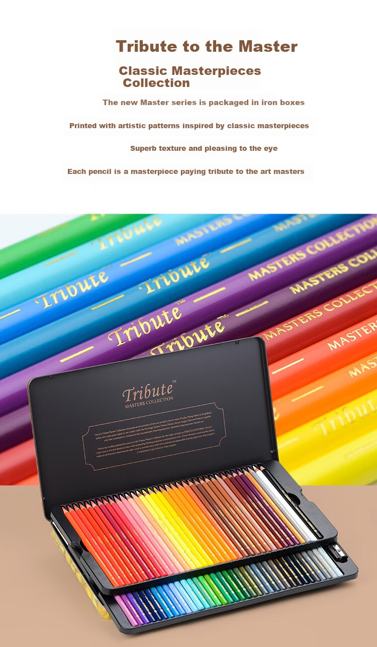 MARCO Master Oil-Based Colored Pencils Art Student Set for Boys And Girls, Students' Colorful Pencils Birthday Gift Master Premium [Oil-Based 72 Colors] 4