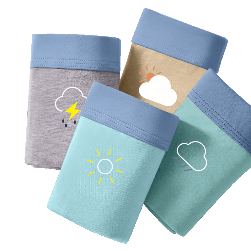 MiiOW Disposable Underwear for Men, Pure Cotton Boxer Briefs, Sterilized Shorts for Teenagers And Students, 2XL Size, 4 Pieces